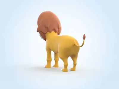 Lion Cartoon 3D model