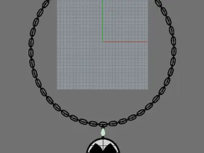 3d model bow necklace design  3D model