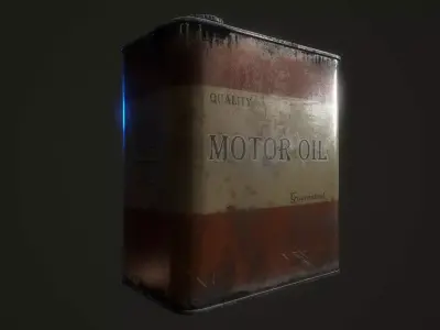 Motor Oil Canister Game Prop for FREE Free low-poly 3D model