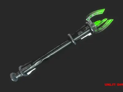 Fantasy Stylish- Wand of Vand Low-poly 3D model