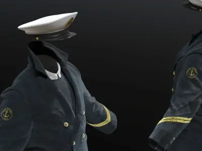 NAVY french soldier officer 3D model