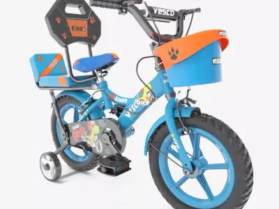 VESCO Kiddo Cycle 14-T Kids Sports Bicycle Training Wheels 3D model