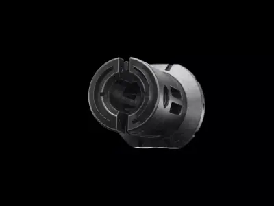 Muzzle brake technical part industrial design 3D model