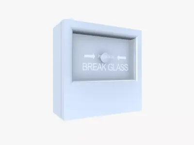 Fire alarm switch Low-poly 3D model