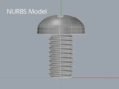 pan head screw M3 x 5mm 10mm Free 3D model