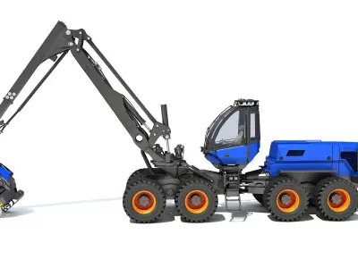Forestry Harvester 3D model buy