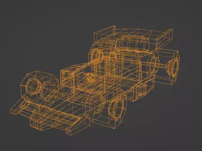 Racing Car Game Ready Vehicle Low-poly 3D model