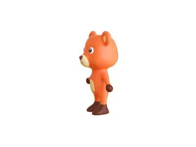 High-Quality 3D Cute Bear for Games Low-poly 3D model