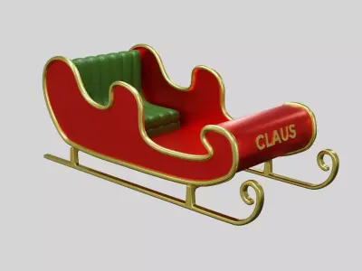 Santa Claus Sleigh 3D model shop