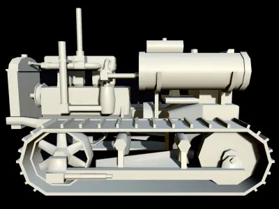 Industrial Heavy Vehicle Low-poly 3D model