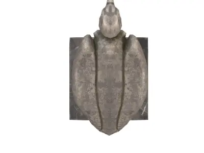 Vulture stone statues Low-poly 3D model