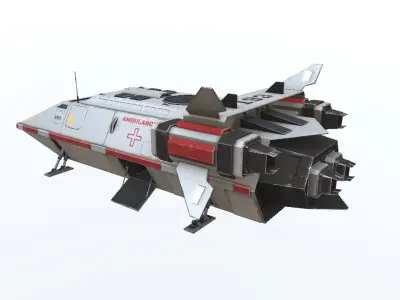 shuttle Low-poly 3D model