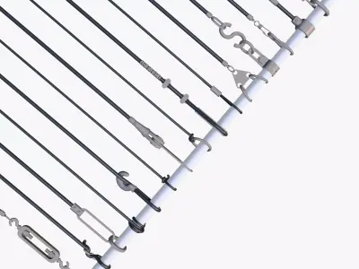 Cable Fastening Devices Set M1 3D model