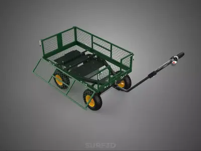 GARDEN AGRICULTURE FARM ELECTRIC CART WAGON TROLLEY WHEELBARROW 3D model