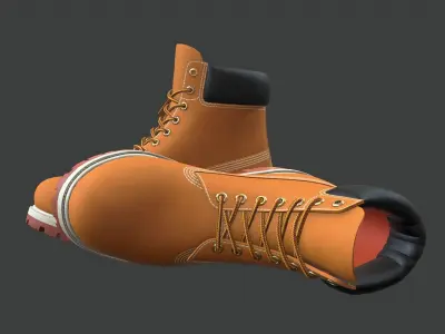 Timberland Premium 6-inches waterproof boots Low-poly 3D model