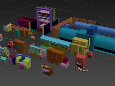 Machines industry 3D 3D model