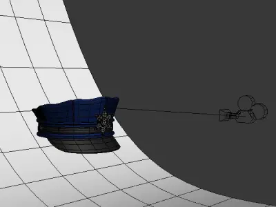 Police hat 02 3D model