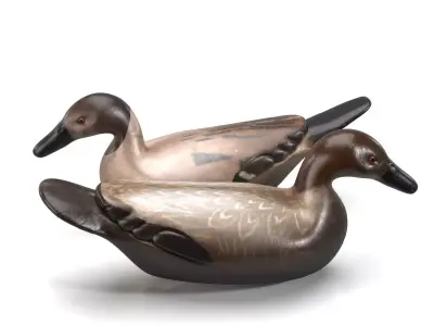 Antique Wooden Hunting Decoys PBR 3D model