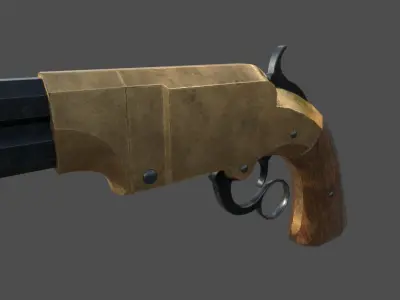 Volcanic Pistol VR AR low-poly 3D model Low-poly 3D model