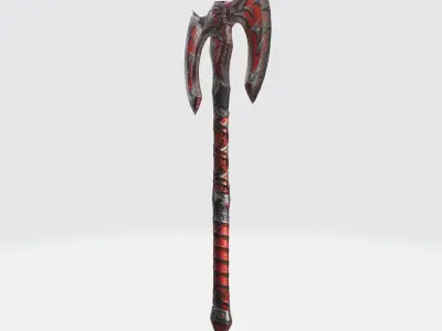 A medieval style battle axe 3D model