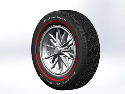 Custom wheels Kelsey-Hayes Stripper for scale model 3D print model