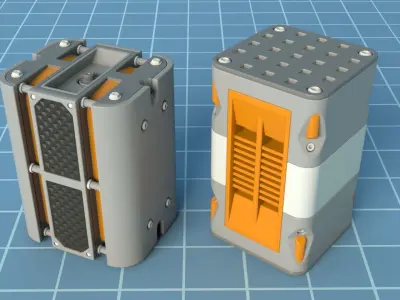 Industrial Kitbash - 12 - 100 pieces 3D model