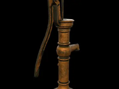 Water Pump - PBR - Textured Low-poly 3D model