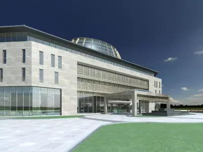 Hotel Building 3D model 100