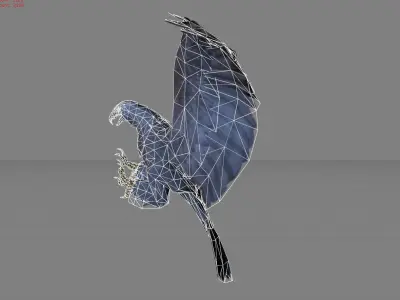 Eagle animal Low-poly 3D model