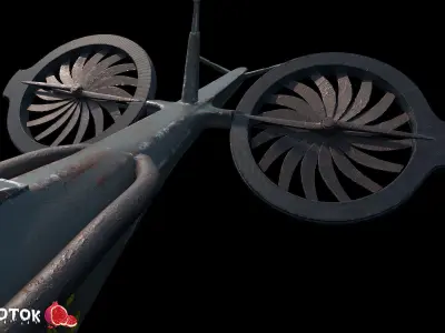Aircraft star wars spaceship Low-poly 3D model