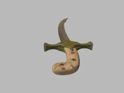 Mamluke Curved Sword 3D model