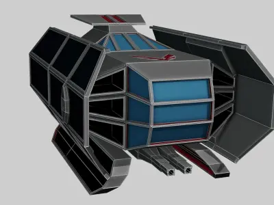 Eagle Eye Spaceship Low-poly 3D model