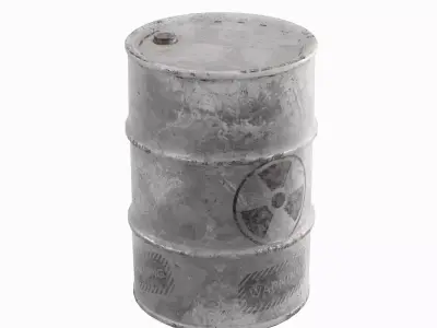 Nuclear Barrel 04 Low-poly 3D model