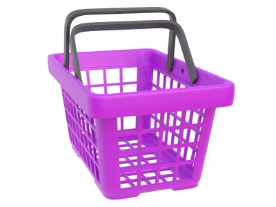 Shopping basket 07 3D model