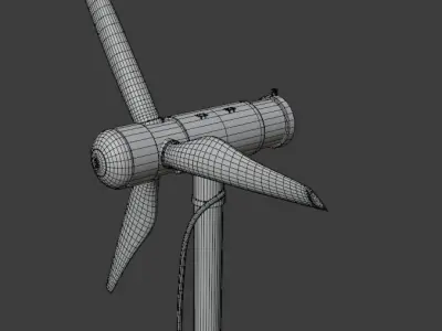 Underwater Wave Energy Collector Low-poly 3D model