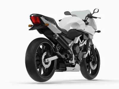 Sportbike White 3D model