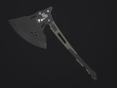 Kikoru Shinomiya Battle Axe Ax-0112 from Kaiju No 8 PBR Low-poly 3D model