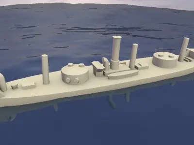 Brazilian Ironclad Lima Barros 3D print model