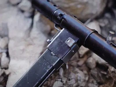 STEN Mk2 Submachinegun - Game and VFX-Ready Low-poly 3D model