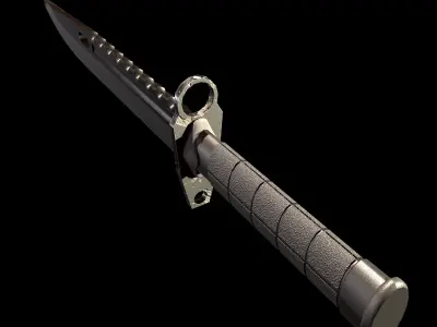 HIE Game Ready Dagger D171225 Free low-poly 3D model