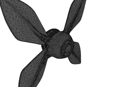 Modern Carbon Fiber Propeller Unit 3D model