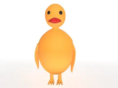 Cartoon Duck - Rigged Free 3D model