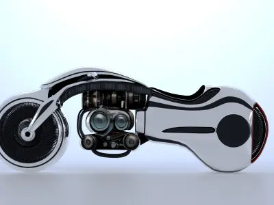 Motorcycle 3D model 10
