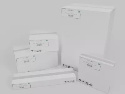 Cardboard Box Warehouse Essentials - Rigged and Customizable 3D Model Pack