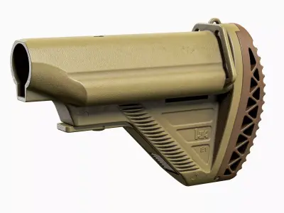 AR 15 Stock HK416 Low-poly 3D model