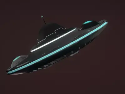  UFO With variations Low-poly 3D model