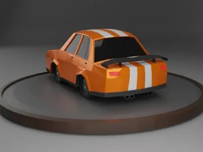 Lowpoly Sports Car Free low-poly 3D model