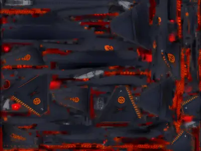 Halloween Interceptor Jet 3D Model Spooky Air Superiority Low-poly 3D model