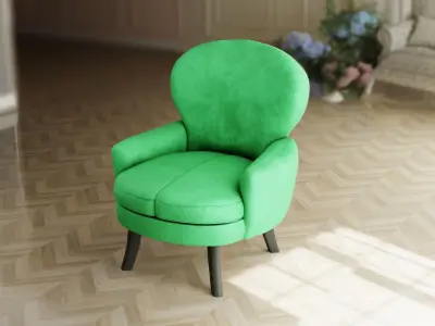 Furniture Accent Chairs Bohemian 004 Low-poly 3D model
