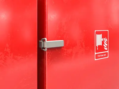 Fire Extinguisher Box Low-poly 3D model